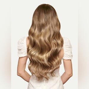 Luxy 20” Chestnut Brown Highlights Halo Hair Extensions